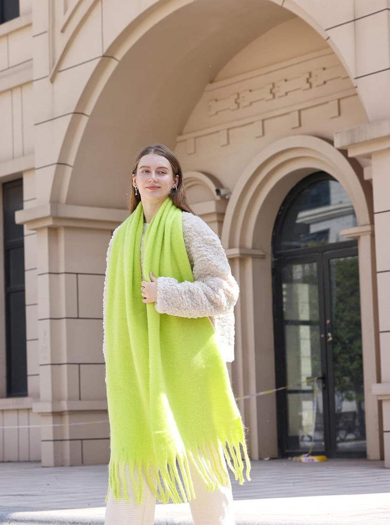 Wander Agio Winter Warm Scarf Long Pashmina Extra Large Shawls and Wraps for Women Large Blanket Scarves Solid - Image 3